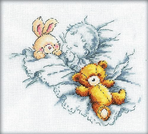 RTO Kreuzstich-Stickset für Erwachsene und Kinder, Motiv: Baby schläft, 20 x 18 cm, 14 CT RTO Kreuzstich-Stickset für Erwachsene und Kinder, Motiv: Baby schläft, 20 x 18 cm, 14 CT von RTO