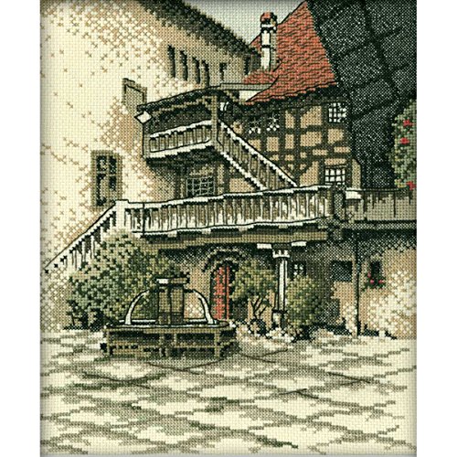 RTO Kreuzstich-Zählmuster-Set, Motiv Schloss im Hof, 14 Counts, 22,9 x 27,9 cm RTO Kreuzstich-Zählmuster-Set, Motiv Schloss im Hof, 14 Counts, 22,9 x 27,9 cm von RTO