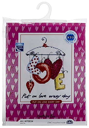 RTO M70034 Liebe Kreuzstichset, Baumwolle, Mehrfarbig, 22x27 cm RTO M70034 Liebe Kreuzstichset, Baumwolle, Mehrfarbig, 22x27 cm von RTO
