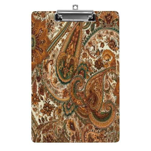 Acryl-Klemmbrett, 32,5 x 21,6 cm, lustig, orange und grün, Druck-Aktenbrett, niedlich, mit flachem Profil-Clip für Bürobedarf Acryl-Klemmbrett, 32,5 x 21,6 cm, lustig, orange und grün, Druck-Aktenbrett, niedlich, mit flachem Profil-Clip für Bürobedarf von RTSEBVN