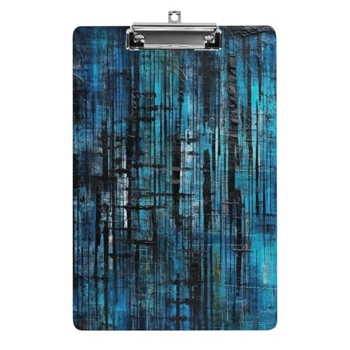 Acryl-Klemmbrett, 32,5 x 21,6 cm, lustige blaue und schwarze Streifen, Druck-Dateibrett, Clip, niedlich mit niedrigem Profil-Clip für Bürobedarf Acryl-Klemmbrett, 32,5 x 21,6 cm, lustige blaue und schwarze Streifen, Druck-Dateibrett, Clip, niedlich mit niedrigem Profil-Clip für Bürobedarf von RTSEBVN
