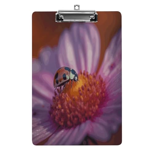 Acryl-Klemmbrett, 32,5 x 21,6 cm, lustige rosa Blumen, Druck-Dateibrett, Clip, niedlich, mit flachem Profil-Clip für Büro Acryl-Klemmbrett, 32,5 x 21,6 cm, lustige rosa Blumen, Druck-Dateibrett, Clip, niedlich, mit flachem Profil-Clip für Büro von RTSEBVN