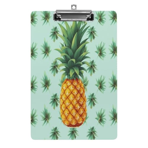 Acryl-Klemmbrett, 32,5 x 21,6 cm, lustige tropische Früchte, Ananas, Druck-Dateibrett, Clip, niedlich, mit flachem Profil-Clip für Bürobedarf Acryl-Klemmbrett, 32,5 x 21,6 cm, lustige tropische Früchte, Ananas, Druck-Dateibrett, Clip, niedlich, mit flachem Profil-Clip für Bürobedarf von RTSEBVN