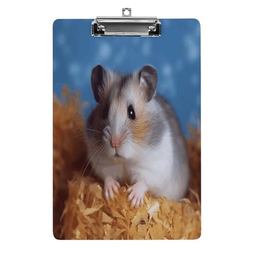 Acryl-Klemmbrett, 32,5 x 21,6 cm, lustiger Hamster-Druck, Dateibrett, Clip, niedlich, mit flachem Profil-Clip für Büro Acryl-Klemmbrett, 32,5 x 21,6 cm, lustiger Hamster-Druck, Dateibrett, Clip, niedlich, mit flachem Profil-Clip für Büro von RTSEBVN