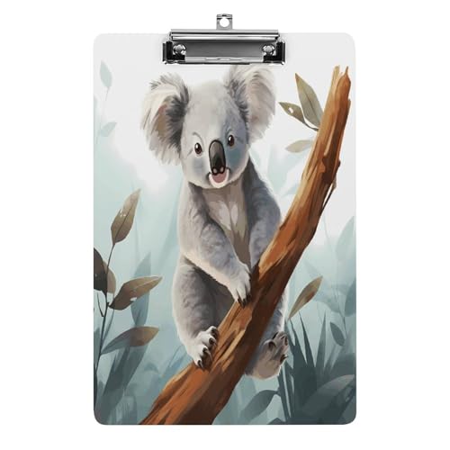 Acryl-Klemmbrett, 32,5 x 21,6 cm, lustiger Koala- und Schmetterlings-Druck, Dateibrett, Clip, niedlich, mit flachem Profil-Clip für Bürobedarf Acryl-Klemmbrett, 32,5 x 21,6 cm, lustiger Koala- und Schmetterlings-Druck, Dateibrett, Clip, niedlich, mit flachem Profil-Clip für Bürobedarf von RTSEBVN