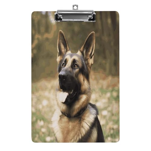 Acryl-Klemmbrett, 32,5 x 21,6 cm, lustiges Tier, Deutscher Schäferhund, Druck-Dateibrett, Clip, niedlich, mit flachem Profil-Clip für Bürobedarf Acryl-Klemmbrett, 32,5 x 21,6 cm, lustiges Tier, Deutscher Schäferhund, Druck-Dateibrett, Clip, niedlich, mit flachem Profil-Clip für Bürobedarf von RTSEBVN