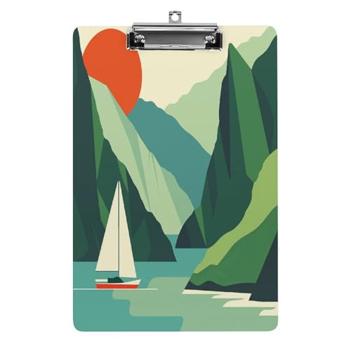 Acryl-Klemmbrett, 32,5 x 21,6 cm, lustiges Wasser in der Nähe von Bergen, Druck-Dateibrett, niedlich, mit flachem Profil-Clip für Bürobedarf Acryl-Klemmbrett, 32,5 x 21,6 cm, lustiges Wasser in der Nähe von Bergen, Druck-Dateibrett, niedlich, mit flachem Profil-Clip für Bürobedarf von RTSEBVN