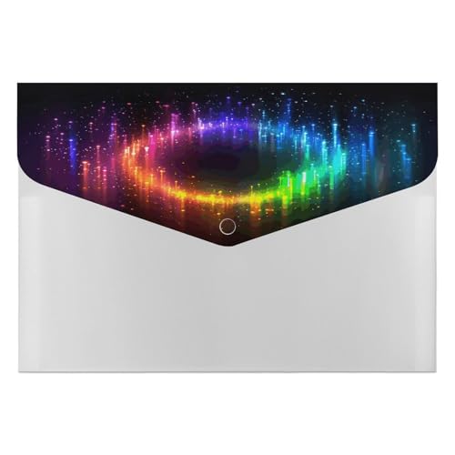 Aktenordner, tragbar, Regenbogen-Neon-Druck, Datei-Aufbewahrungstasche, langlebig, Ordner, Organizer für Zuhause oder Büro Aktenordner, tragbar, Regenbogen-Neon-Druck, Datei-Aufbewahrungstasche, langlebig, Ordner, Organizer für Zuhause oder Büro von RTSEBVN