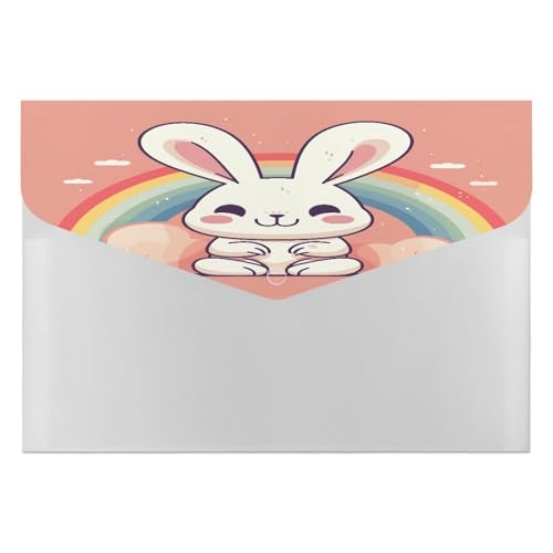 Aktenordner, tragbar, Regenbogen- und Kaninchen-Druck, Datei-Aufbewahrungstasche, robuster Ordner, Organizer für Zuhause oder Büro Aktenordner, tragbar, Regenbogen- und Kaninchen-Druck, Datei-Aufbewahrungstasche, robuster Ordner, Organizer für Zuhause oder Büro von RTSEBVN