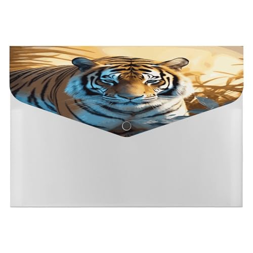 Aktenordner, tragbar, afrikanische Wildtiere, Tiger-Druck, Datei-Aufbewahrungstasche, robuster Ordner, Organizer für Zuhause oder Büro Aktenordner, tragbar, afrikanische Wildtiere, Tiger-Druck, Datei-Aufbewahrungstasche, robuster Ordner, Organizer für Zuhause oder Büro von RTSEBVN