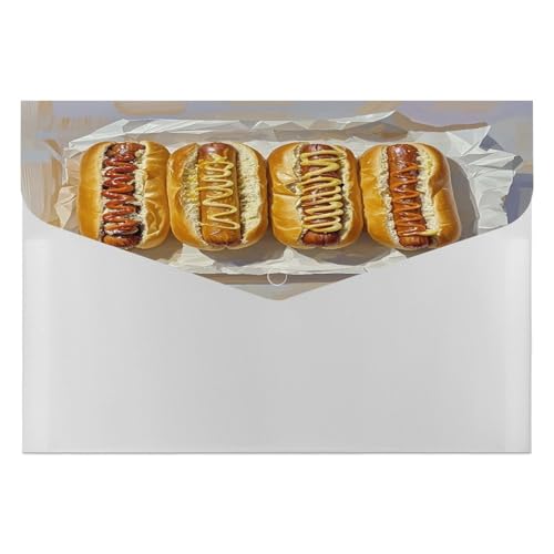 Aktenordner, tragbar, klassischer Hot-Dog-Druck, Datei-Aufbewahrungstasche, langlebig, Ordner, Organizer für Zuhause oder Büro Aktenordner, tragbar, klassischer Hot-Dog-Druck, Datei-Aufbewahrungstasche, langlebig, Ordner, Organizer für Zuhause oder Büro von RTSEBVN