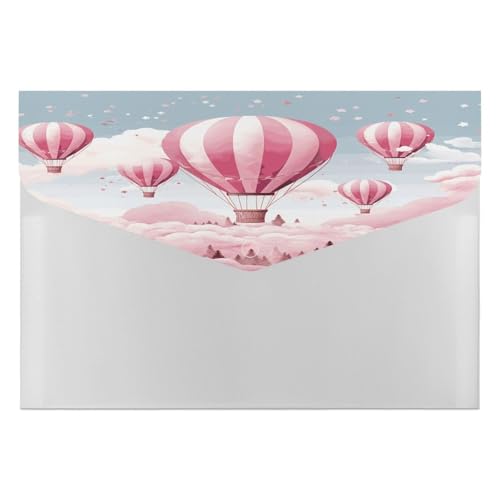 Aktenordner, tragbar, rosa Heißluftballon-Druck, Datei-Aufbewahrungstasche, langlebig, Ordner, Organizer für Zuhause oder Büro Aktenordner, tragbar, rosa Heißluftballon-Druck, Datei-Aufbewahrungstasche, langlebig, Ordner, Organizer für Zuhause oder Büro von RTSEBVN
