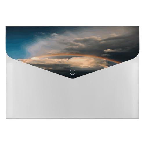 Aktenordner, tragbar, weiße Wolken und Regenbogen-Druck, Datei-Aufbewahrungstasche, langlebig, Ordner, Organizer für Zuhause oder Büro Aktenordner, tragbar, weiße Wolken und Regenbogen-Druck, Datei-Aufbewahrungstasche, langlebig, Ordner, Organizer für Zuhause oder Büro von RTSEBVN