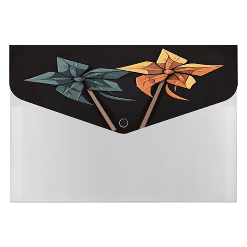 Dokumentenmappen, tragbar, Origami-Windmühlen-Druck, Datei-Aufbewahrungstasche, robuster Ordner, Organizer für Zuhause oder Büro Dokumentenmappen, tragbar, Origami-Windmühlen-Druck, Datei-Aufbewahrungstasche, robuster Ordner, Organizer für Zuhause oder Büro von RTSEBVN