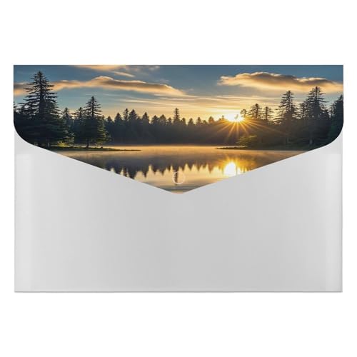 Dokumentenmappen, tragbar, Sonnenaufgang am See, Druck-Datei-Aufbewahrungstasche, robuster Ordner, Organizer für Zuhause oder Büro Dokumentenmappen, tragbar, Sonnenaufgang am See, Druck-Datei-Aufbewahrungstasche, robuster Ordner, Organizer für Zuhause oder Büro von RTSEBVN