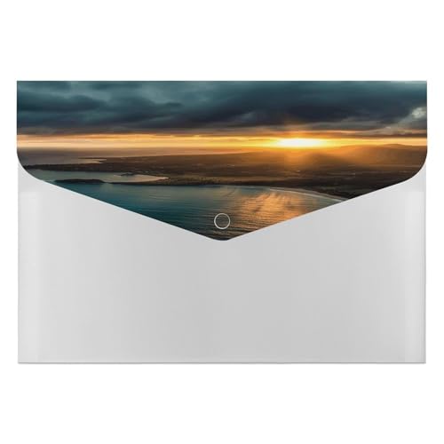 Dokumentenmappen, tragbar, Sonnenaufgang über Hawaii, Druck-Datei-Aufbewahrungstasche, robuster Ordner, Organizer für Zuhause oder Büro Dokumentenmappen, tragbar, Sonnenaufgang über Hawaii, Druck-Datei-Aufbewahrungstasche, robuster Ordner, Organizer für Zuhause oder Büro von RTSEBVN