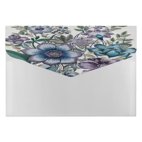 Dokumentenmappen, tragbar, blau, lila, Blumen, Druck, Datei, Aufbewahrungstasche, langlebig, Ordner, Organizer für Zuhause oder Büro Dokumentenmappen, tragbar, blau, lila, Blumen, Druck, Datei, Aufbewahrungstasche, langlebig, Ordner, Organizer für Zuhause oder Büro von RTSEBVN