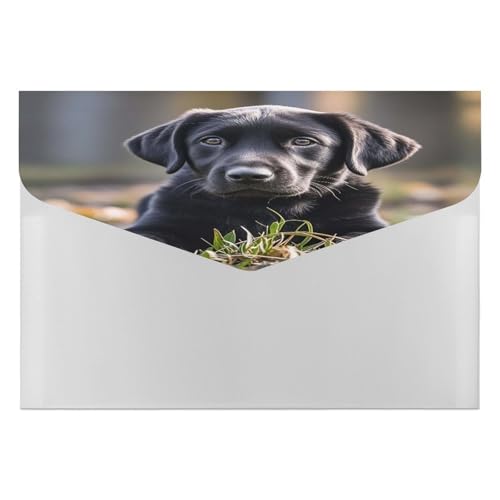 Dokumentenmappen, tragbar, schwarzer Labrador-Welpe, Druckdatei, Aufbewahrungstasche, langlebig, Ordner, Organizer für Zuhause oder Büro Dokumentenmappen, tragbar, schwarzer Labrador-Welpe, Druckdatei, Aufbewahrungstasche, langlebig, Ordner, Organizer für Zuhause oder Büro von RTSEBVN