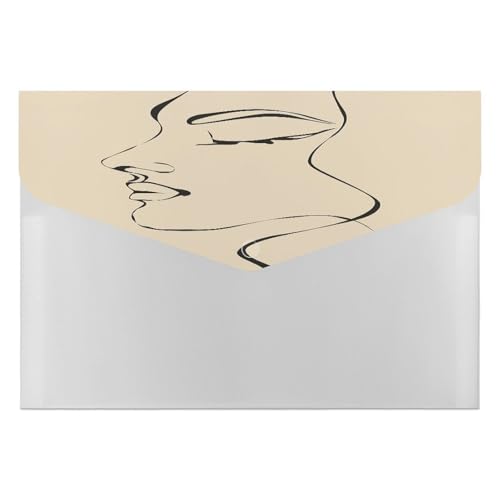 Dokumentenmappen, tragbar, weibliche Gesichtslinien, Druck, Datei-Aufbewahrungstasche, langlebig, Ordner, Organizer für Zuhause oder Büro Dokumentenmappen, tragbar, weibliche Gesichtslinien, Druck, Datei-Aufbewahrungstasche, langlebig, Ordner, Organizer für Zuhause oder Büro von RTSEBVN
