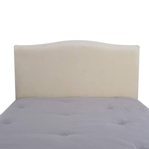 RTSFKFS Samt Bettkopfteil Hussen Bett Kopfteil Bezug, Weicher Strecken Samtstoff Staubdicht, Staubdichte Schutzhülle for gepolsterte Schlafzimmer Kopfteil(Beige,87inch (220cm)) von RTSFKFS