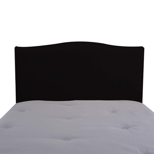 RTSFKFS Samt Bettkopfteil Hussen Bett Kopfteil Bezug, Weicher Strecken Samtstoff Staubdicht, Staubdichte Schutzhülle for gepolsterte Schlafzimmer Kopfteil(Schwarz,47inch (120cm)) von RTSFKFS