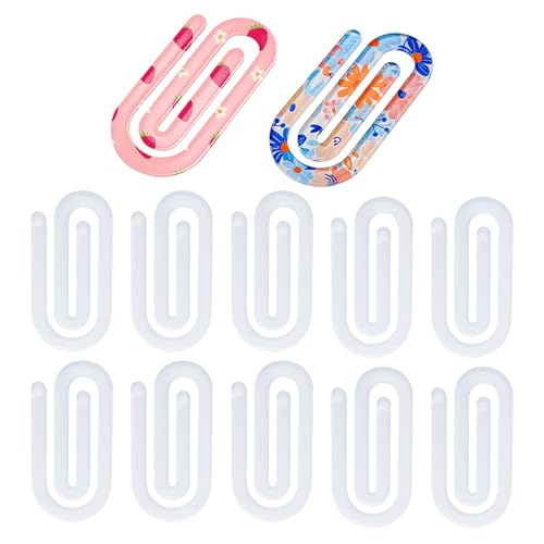 Sublimationsrohlinge Acryl Büroklammern, 12 Stück Sublimations Büroklammern Wärmeübertragungs Clip Paperclip Bookmark Transparente Blanko Clips für Wärmeübertragungs DIY Design von RTSHUK