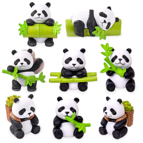 RTUHCSP 8Pcs Niedliche Panda Figuren Set, Mini Panda Figuren, Panda Cake Topper, Tier Panda Figuren Set, Geschenk für Kinder Geburtstagsparty Deko RTUHCSP 8Pcs Niedliche Panda Figuren Set, Mini Panda Figuren, Panda Cake Topper, Tier Panda Figuren Set, Geschenk für Kinder Geburtstagsparty Deko von RTUHCSP