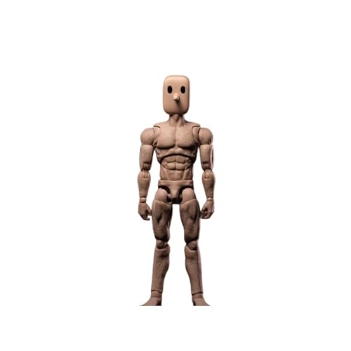 RTYBCDE 1/12 Maßstab männliche Action-Figuren, 6-Zoll superflexibler starker muskulöser Figuren Körper Notaman Quadratkopf Miniatur-Action-Figuren (NT-01 starker muskulöser Körper) von RTYBCDE