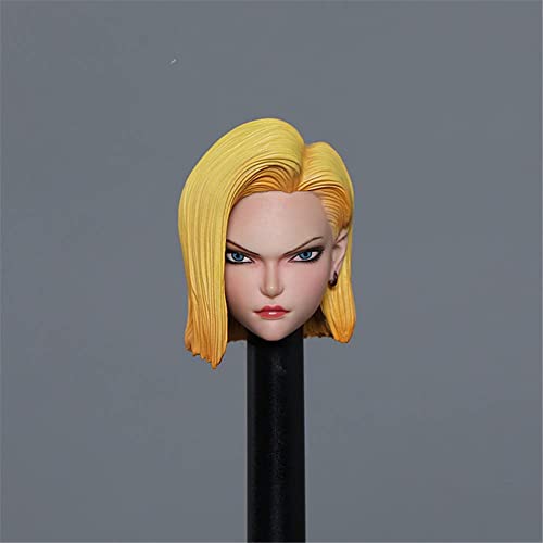 RTYBCDE 1/12 Weibliche Kopfskulptur, Anime-Mädchen mit hellhäutigem Kopf, geschnitzt für 6-Zoll-Aktionfigur-Puppenkörper (1/12-Skala, Normal-Version) von RTYBCDE