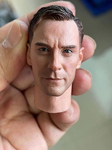 RTYBCDE 1/6 Männliche Kopfskulptur, 1:6 Soldatenkopf, geschnitzt mit langem Hals für 12-Zoll-Aktionfigur-Puppenkörper (A) von RTYBCDE