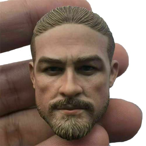 RTYBCDE 1/6 Männliche Kopfskulptur, Charlie Hunnam, europäischer Mann, geschnitzt für 12-Zoll-Aktionfigur-Puppenkörper (B) von RTYBCDE