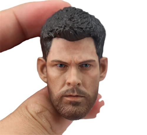 RTYBCDE 1/6 Männliche Kopfskulptur, Chris Hemsworth, europäischer Mann, geschnitzt für 12-Zoll-Aktionfigur-Puppenkörper (B) von RTYBCDE
