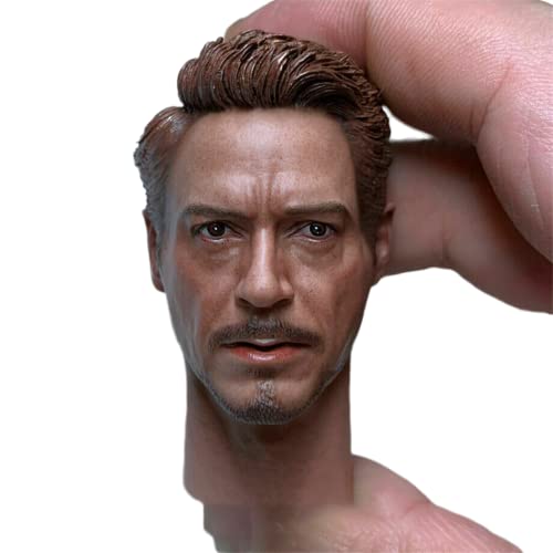 RTYBCDE 1/6 Männliche Kopfskulptur, Europäischer Mann, Kopfmodell, Spielzeug für 12-Zoll-Soldaten-Aktionfigur (E) von RTYBCDE
