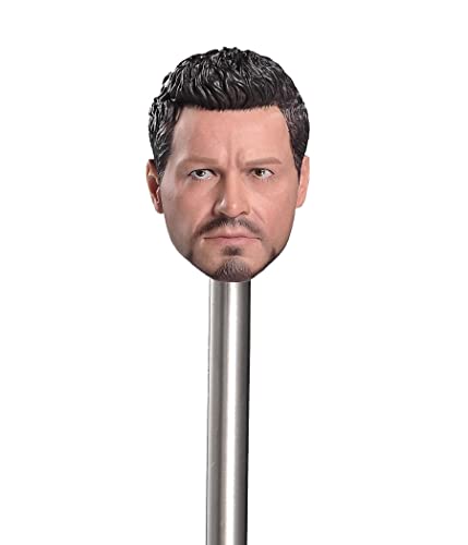 RTYBCDE 1/6 Männliche Kopfskulptur, Europäischer Mann, Kopfmodell, Spielzeug für 12-Zoll-Soldaten-Aktionfigur-Puppenkörper (H) von RTYBCDE