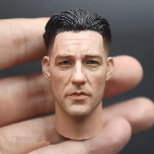 RTYBCDE 1/6 Männliche Kopfskulptur, Europäischer männlicher Soldatenkopf, geschnitzt für 12-Zoll-Aktionfigur-Puppenkörper-Sammlung (A) von RTYBCDE