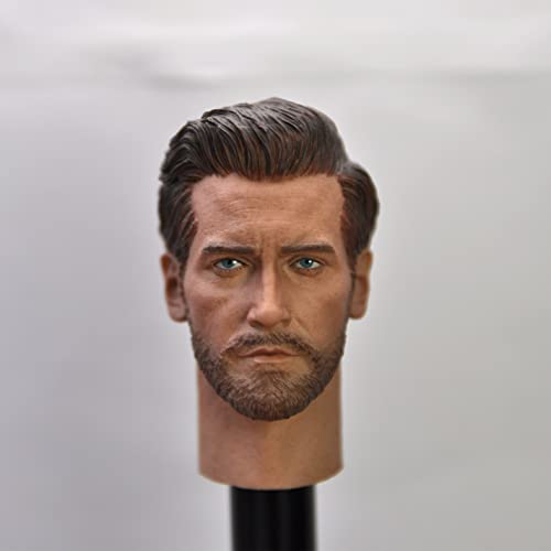 RTYBCDE 1/6 Männliche Kopfskulptur, Jake Gyllenhaal, europäischer männlicher Kopf, geschnitzt für 12-Zoll-Aktionfigur-Puppen-Sammlung (B) von RTYBCDE