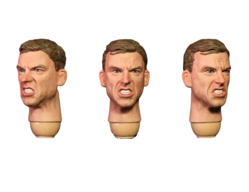 RTYBCDE 1/6 Maßstab männliche Kopf-Skulptur, europäischer männlicher Soldat Gesichtsausdruck Kopf geschnitzt für 12-Zoll Action-Figuren-Körper (wütendes Gesicht Ver) von RTYBCDE