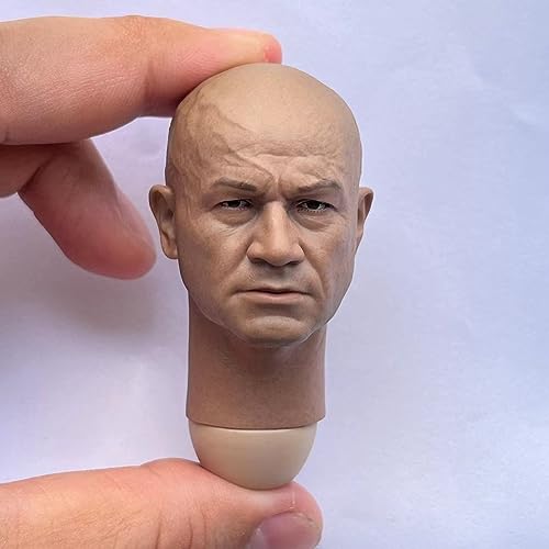 RTYBCDE 1/6 Maßstab männliche Kopf-Skulptur, europäischer männlicher Soldat Kopf geschnitzt für 12-Zoll Action-Figuren-Körper-Sammlung (A) von RTYBCDE