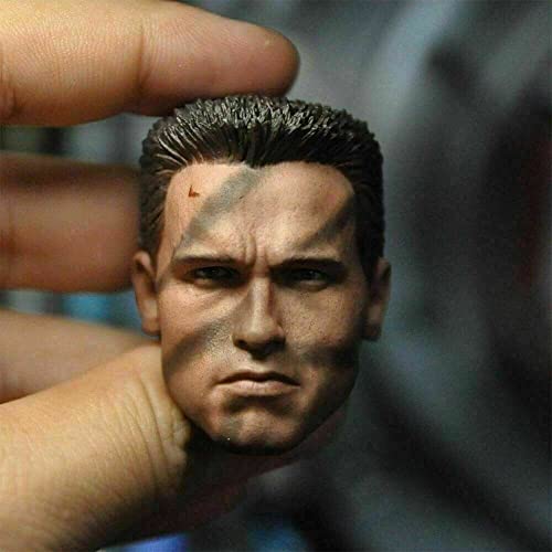 RTYBCDE 1/6 Maßstab männliche Kopf-Skulptur, europäischer starker Mann Kopf geschnitzt für 12-Zoll männliche Soldaten Action-Figuren-Sammlung (A) von RTYBCDE