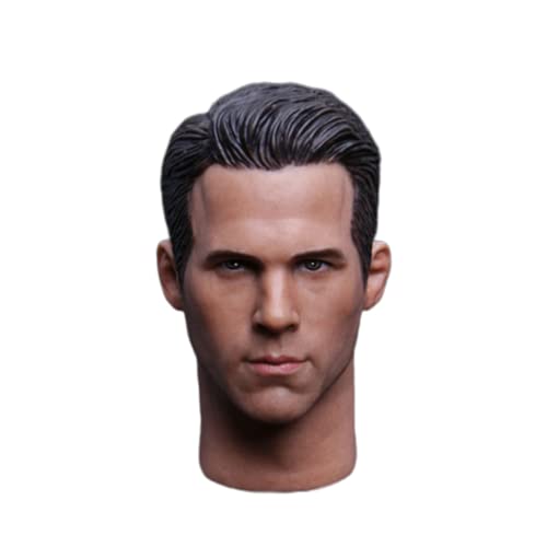RTYBCDE 1/6 Maßstab männliche Kopf-Skulptur, europäischer starker Mann Kopf geschnitzt für 12-Zoll männliche Soldaten Action-Figuren-Sammlung (B) von RTYBCDE