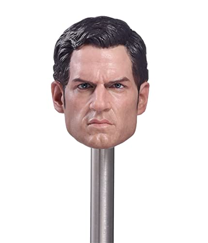 RTYBCDE 1/6 Maßstab männliche Kopf-Skulptur, europäischer starker Mann Kopf geschnitzt für 12-Zoll männliche Soldaten Action-Figuren-Sammlung (G) von RTYBCDE