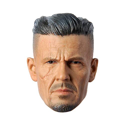 RTYBCDE 1/6 Maßstab männliche Kopf-Skulptur, europäischer starker Mann Kopf geschnitzt für 12-Zoll männliche Soldaten Action-Figuren-Sammlung (H) von RTYBCDE