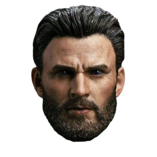 RTYBCDE 1/6 Maßstab männliche Kopf-Skulptur, europäischer starker Mann Kopf geschnitzt für 12-Zoll männliche Soldaten Action-Figuren-Sammlung (R) von RTYBCDE