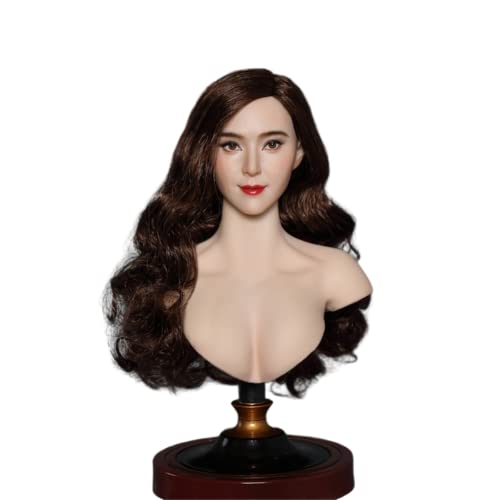 RTYBCDE 1/6 Maßstab weibliche Kopf-Skulptur, asiatisches Mädchen Kopf-Skulptur für 12-Zoll PH TBL JO Action-Figuren-Körper (A) von RTYBCDE