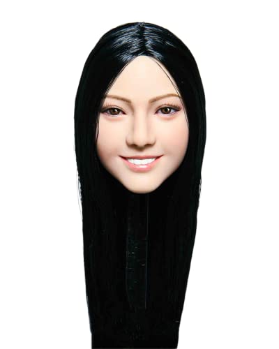 RTYBCDE 1/6 Maßstab weibliche Kopf-Skulptur, asiatisches Mädchen Kopf-Skulptur für 12-Zoll PH TBL JO Action-Figuren-Körper (G) von RTYBCDE