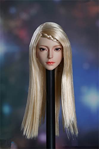 RTYBCDE 1/6 Maßstab weibliche Kopf-Skulptur, schöne asiatische Mädchen Blasses Haut Kopf geschnitzt für 12-Zoll PH TBL JO weibliche Action-Figuren-Körper (A) von RTYBCDE