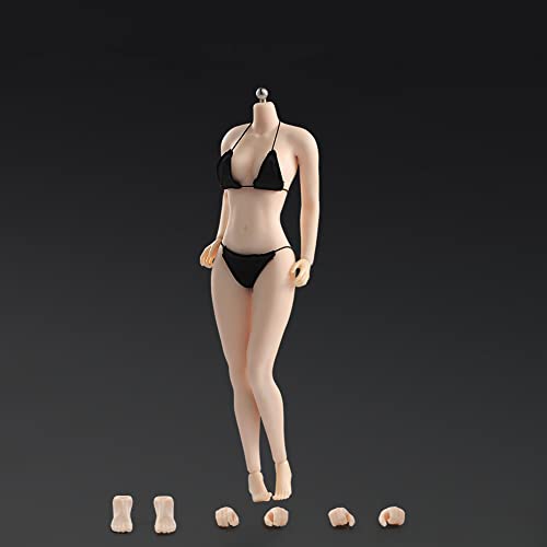 RTYBCDE 1/6 Maßstab weiblicher Körper, 12-Zoll asiatische-Mädchen-Typ Nahtloser Figuren-Körper, super Flexible, großbusig, Miniatur-Action-Figur (bleiche Haut AB001W) von RTYBCDE