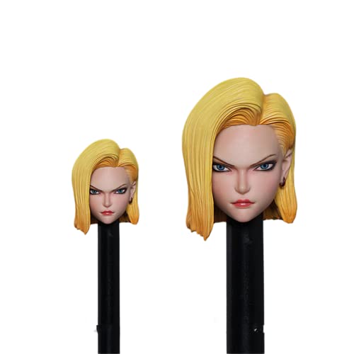 RTYBCDE 1/6 Weibliche Kopfskulptur, Anime-Mädchen mit hellhäutigem Kopf, geschnitzt für 12-Zoll-Aktionfigur-Puppenkörper (1/6-Skala, Normal-Version) von RTYBCDE