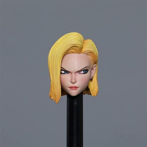 RTYBCDE 1/6 Weibliche Kopfskulptur, Anime-Mädchen mit hellhäutigem Kopf, geschnitzt für 12-Zoll-Aktionfigur-Puppenkörper (1/6-Skala, Strabismus-Version) von RTYBCDE