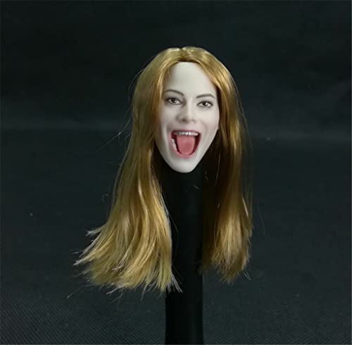 RTYBCDE 1/6 Weibliche Kopfskulptur, Mädchen mit blondem Haar und hellhäutigem Gesicht, geschnitzter Kopf für 12-Zoll-Aktionfigur-Puppenkörper RTYBCDE 1/6 Weibliche Kopfskulptur, Mädchen mit blondem Haar und hellhäutigem Gesicht, geschnitzter Kopf für 12-Zoll-Aktionfigur-Puppenkörper von RTYBCDE